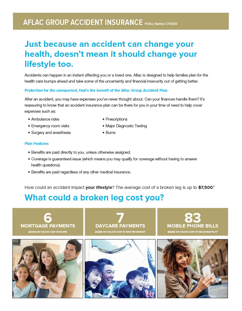 Aflac Accident Insurance Brochure CWA 9003